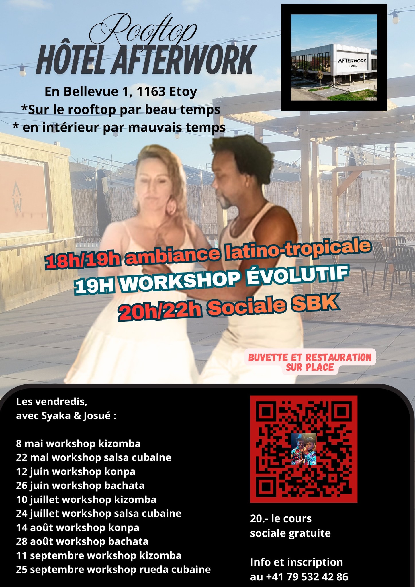 WORKSHOP salsa cubaine + social sbk - Rooftop Etoy