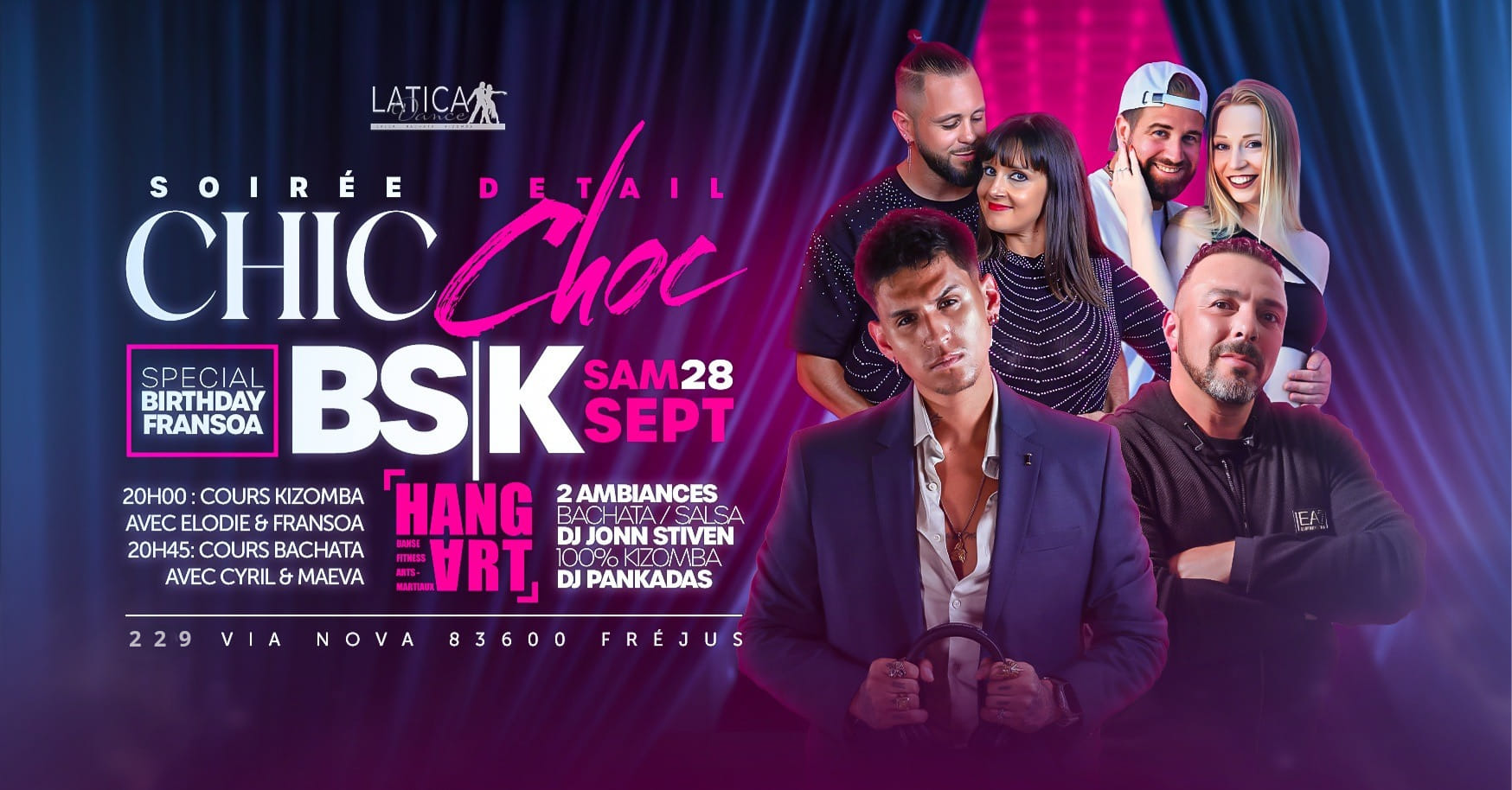 Mensuelle Latica'Dance Bachata Influence Salsa VS 100% Kiz