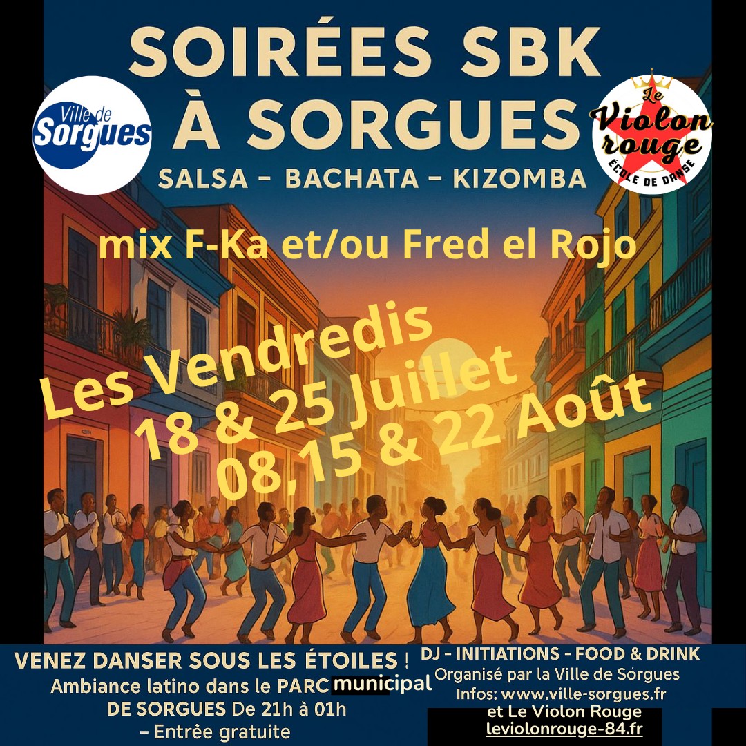 Vendredi Salsa y bachata kiz et + Sorgues djs F-Ka & Fred el Rojo