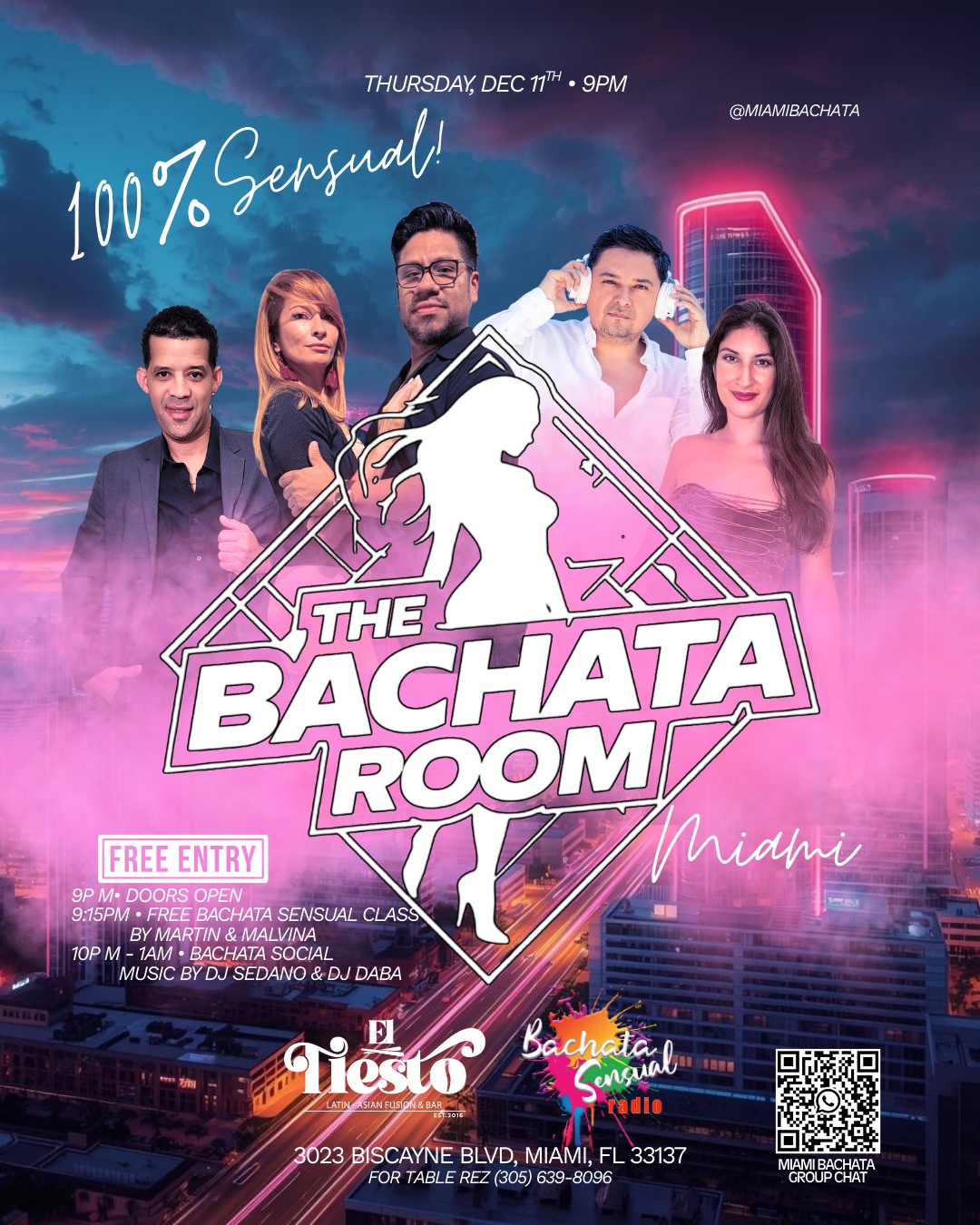 THE BACHATA ROOM! FREE Bachata Sensual Class, Social Dance, and More!!
