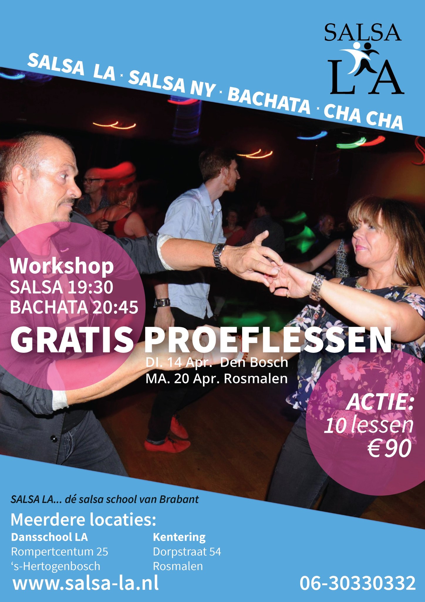Gratis proeflessen Salsa & Bachata Dansschool Salsa L.A.