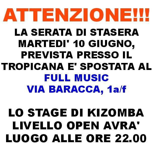 MARTEDI 10 GIUGNO..TROPICANA LATINSUMMER..IL MARTEDI SALSERO FIORENTINO !