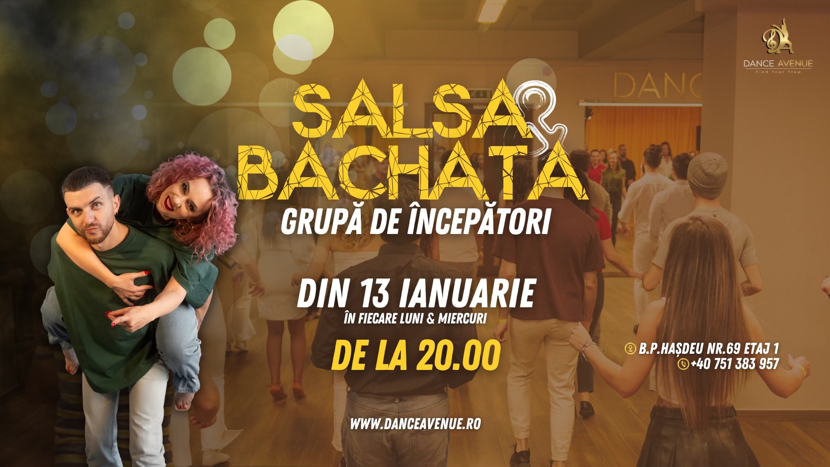Curs Începători Salsa & Bachata din 13 Ianuarie by Dance Avenue