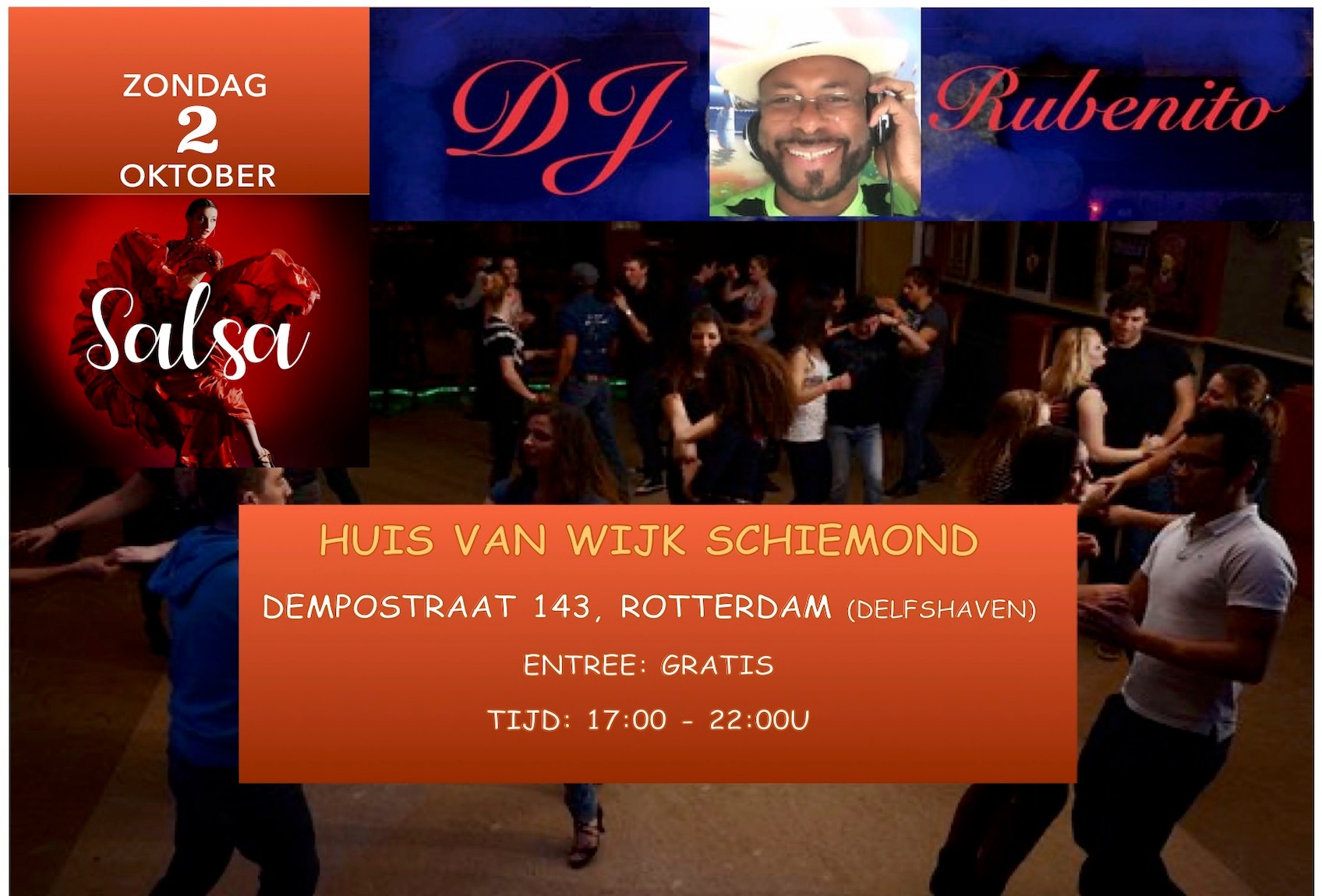 Salsa Party in Huis van Wijk Schiemond, Rotterdam