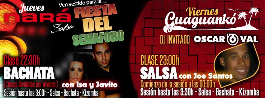 JUEVES Fiesta del SEMAFO, VIERNES la noche de joe