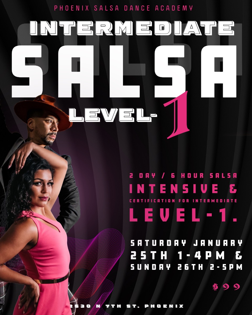 Intermediate Level-1 Salsa Syllabus Certification: Phoenix Salsa Dance!