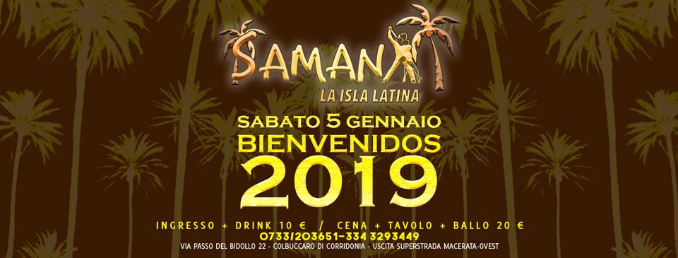 ✦Samanà Latino✦ Sabato 05 Gennaio 2019