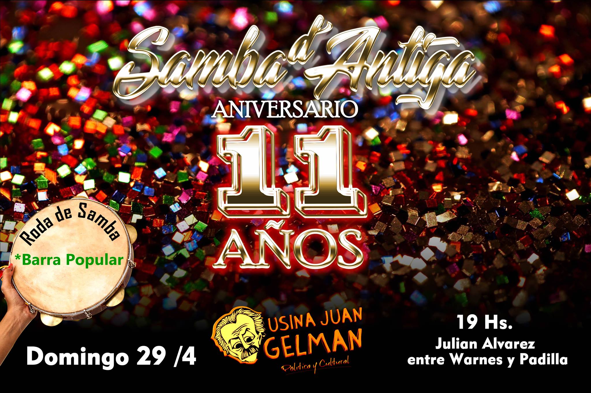 Samba da Antiga celebra 11 años con Roda de Samba !