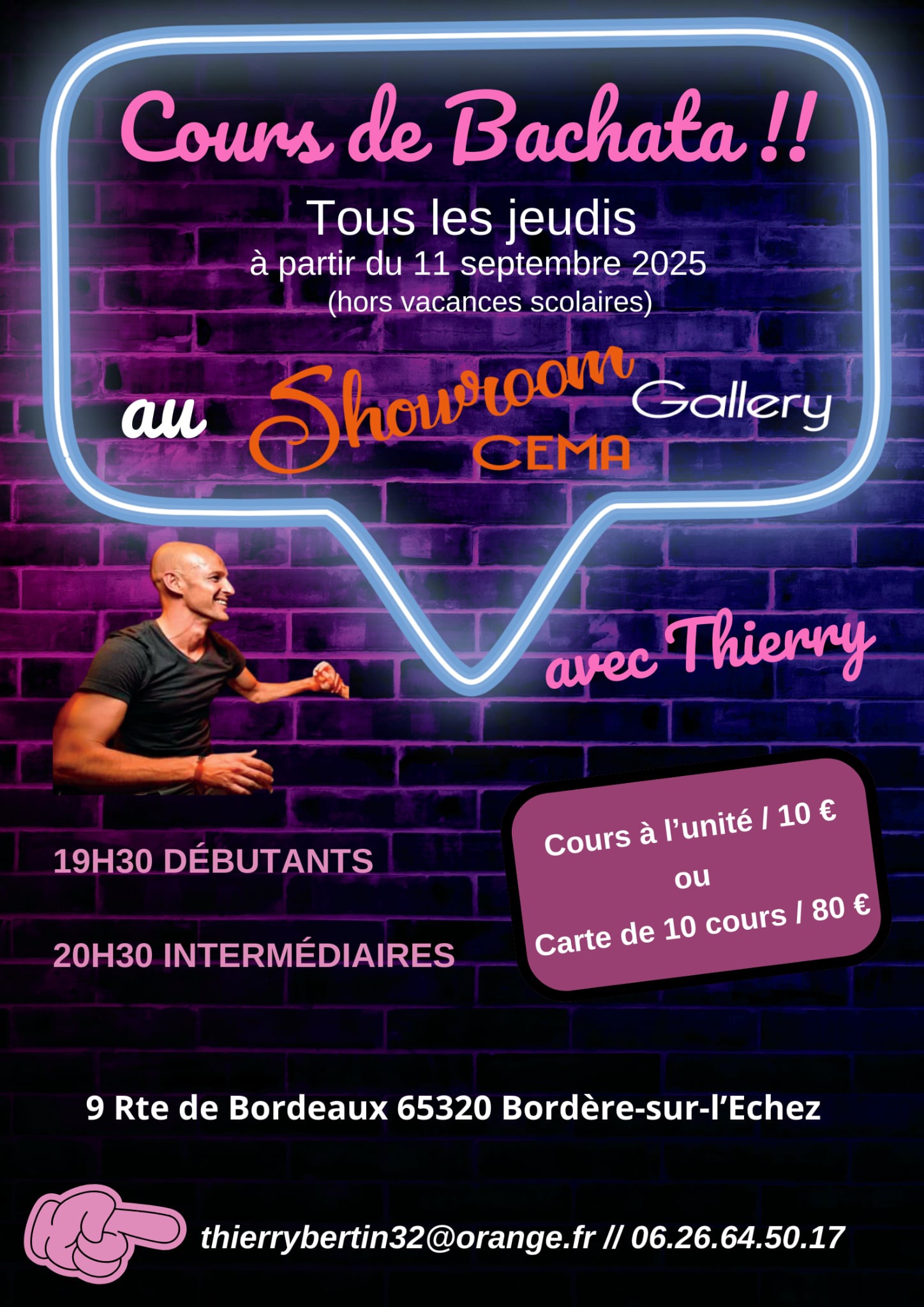 Cours de Bachata au showroom