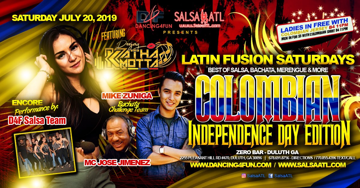 Colombian Independence Day Salsa Party at Zero Bar Sat July 20th