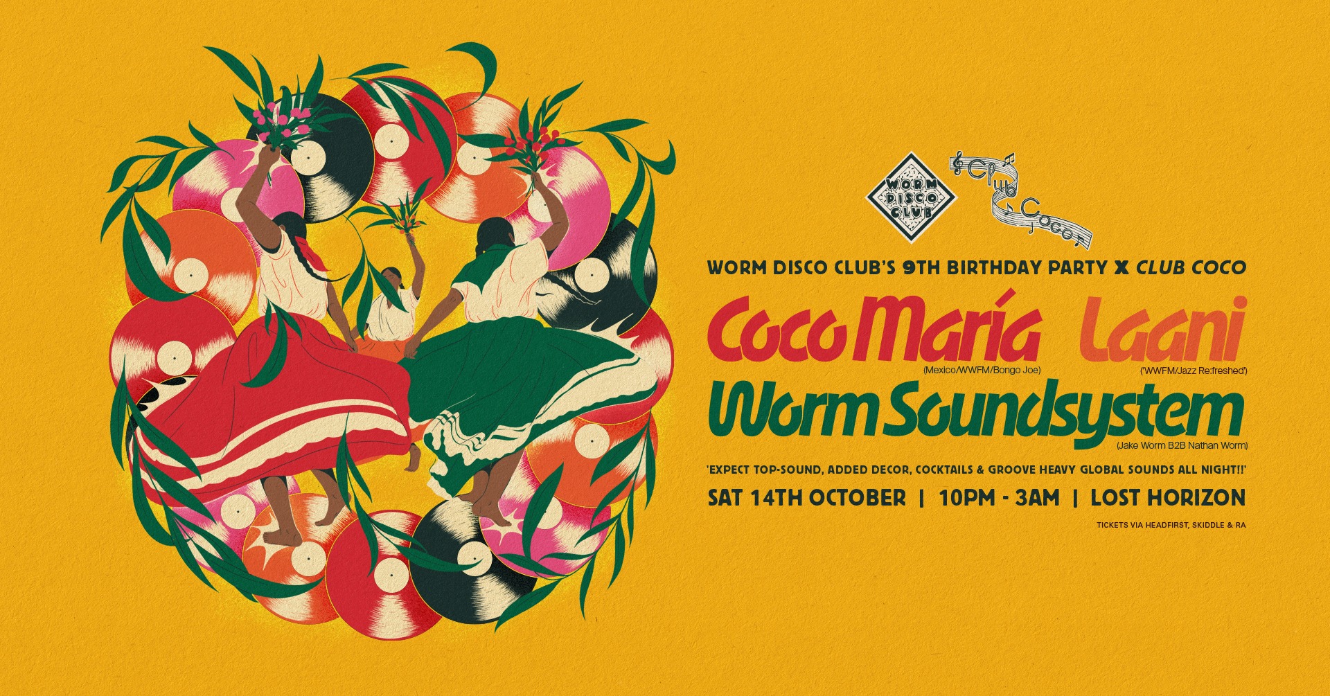 Worm Disco Club 9th Birthday X Club Coco