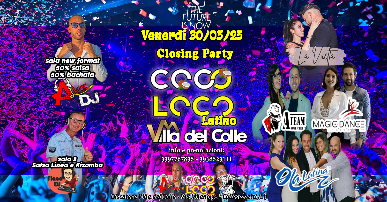 Venerdi 30 05 25 CocoLoco Latino @Villa Del Colle CLOSING PARTY
