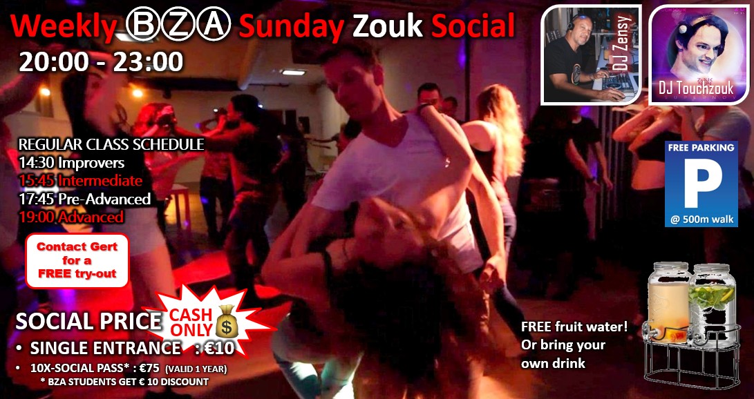 β·ββΆ Sunday Zouk Social - May 10 - Your Weekly Zouk Vitamins!