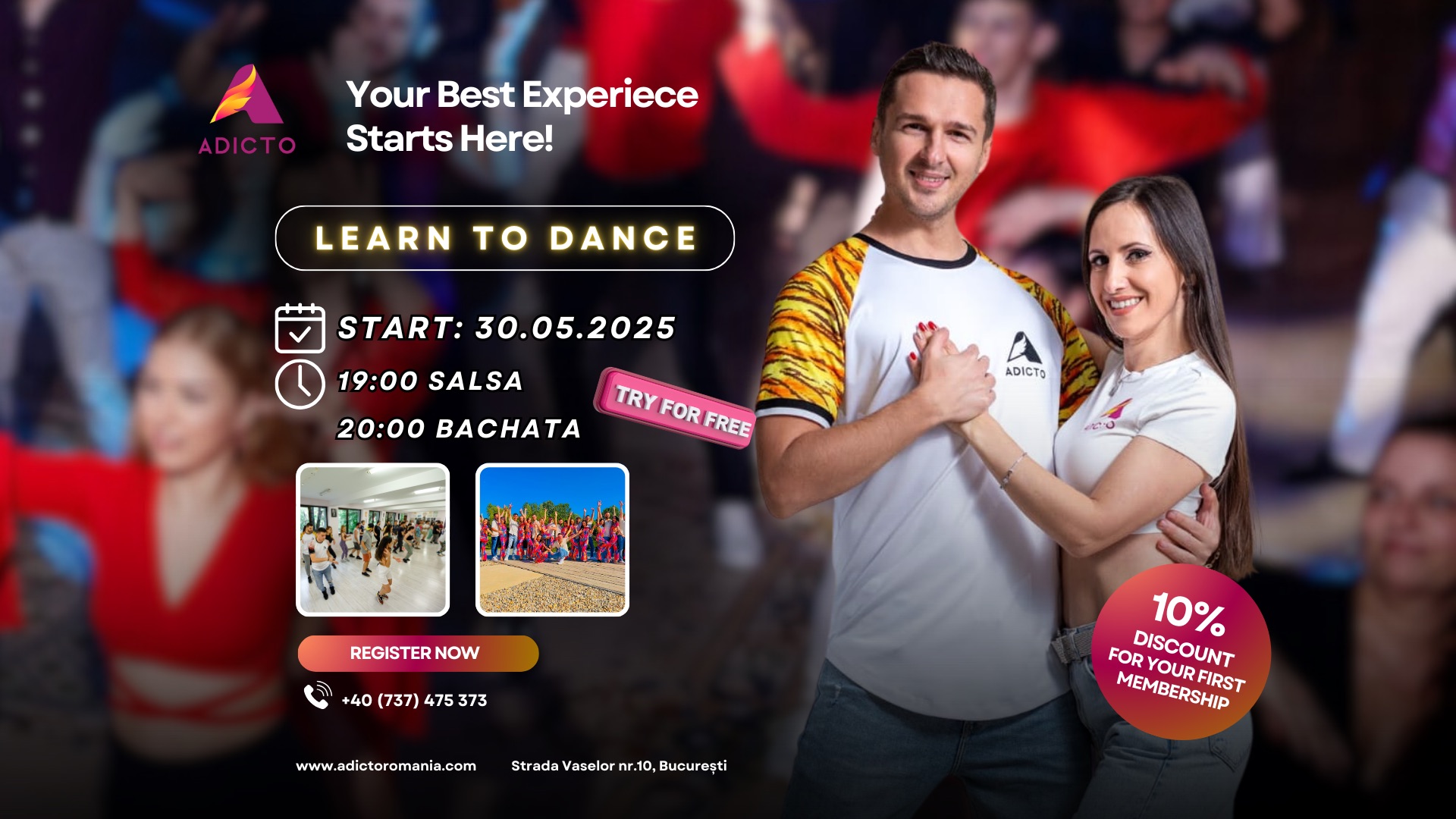 📢‼️DESCHIDEM GRUPE NOI DE SALSA ȘI BACHATA ÎNCEPĂTORI 📢‼️