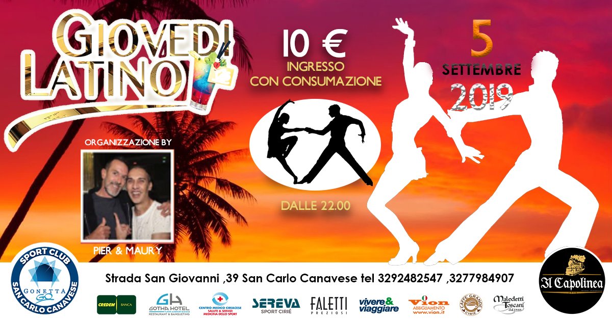 Giovedì Latino Summer in Gonetta Go
