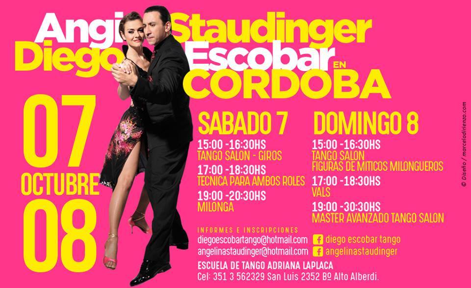 Seminarios de Tango - Diego Escobar y Angie Staudinger en Cba