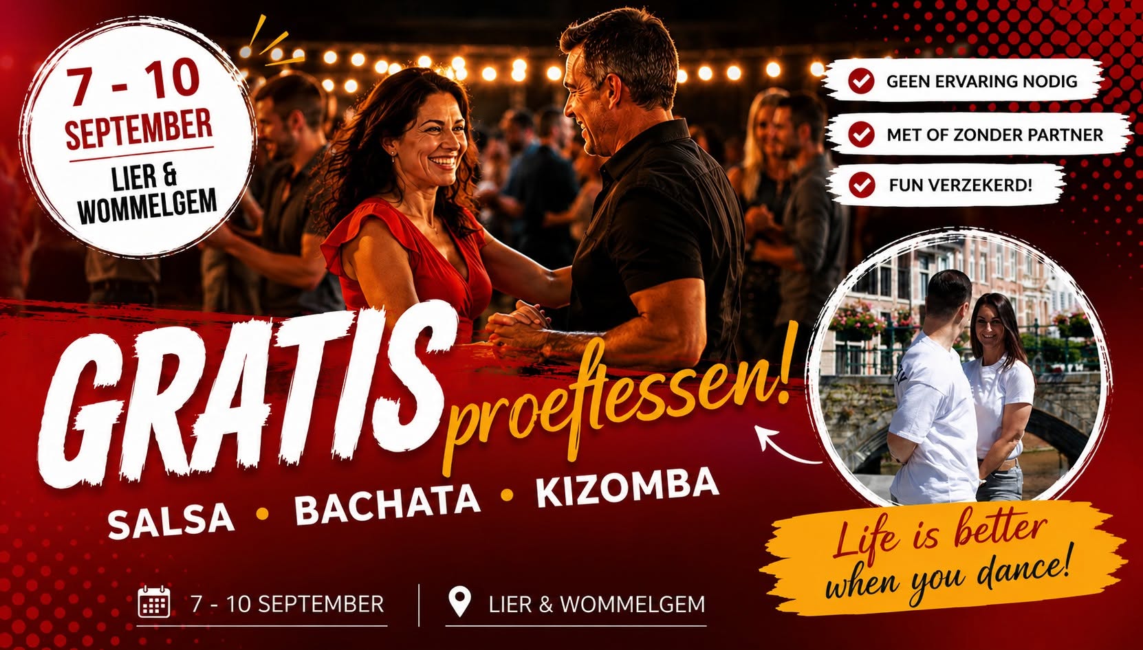 GRATIS proeflessen Salsa, Bachata & Kizomba