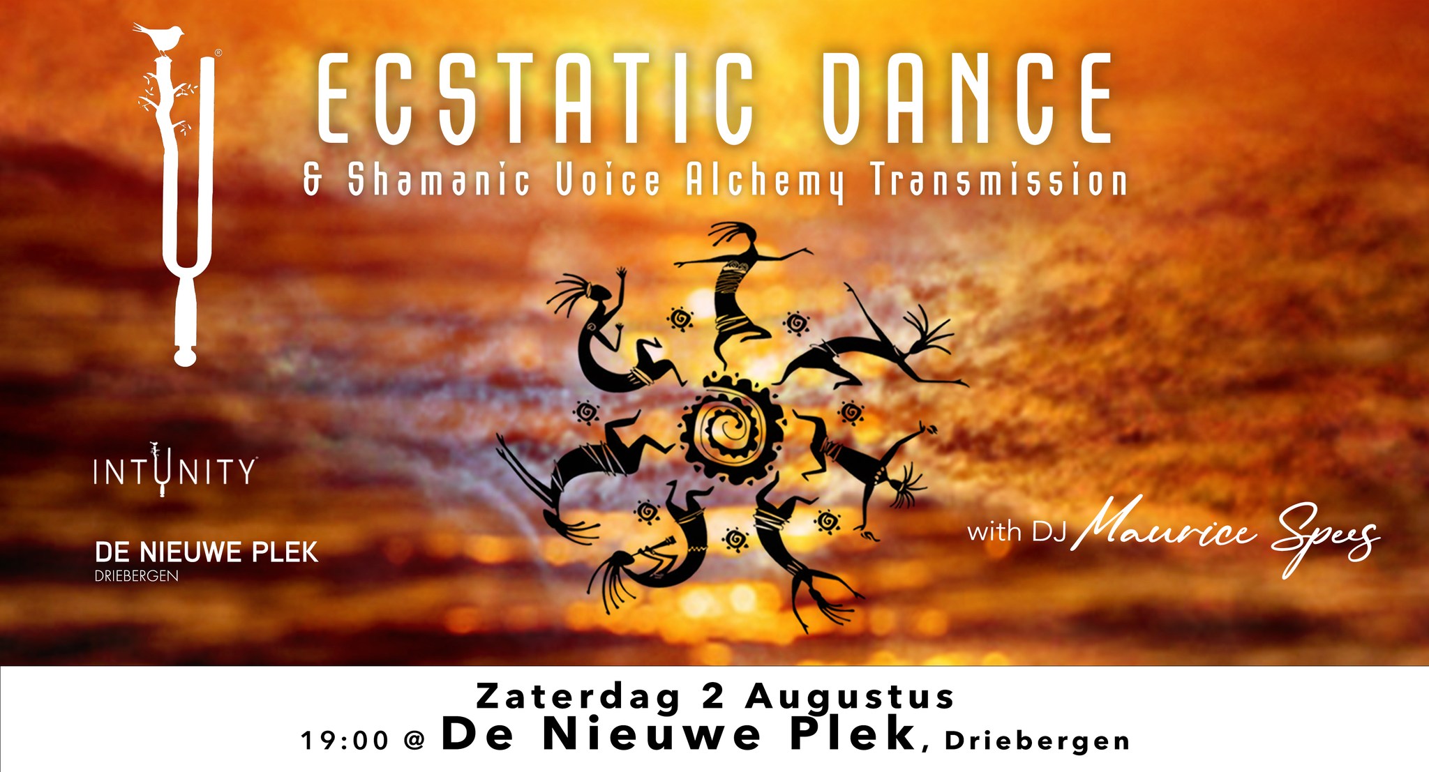 2 Augustus - ECSTATIC DANCE, De Nieuwe Plek, Driebergen DJ Maurice Spees