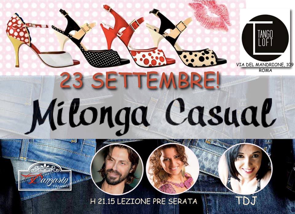 Milonga Casual Lunedì 23 settembre!