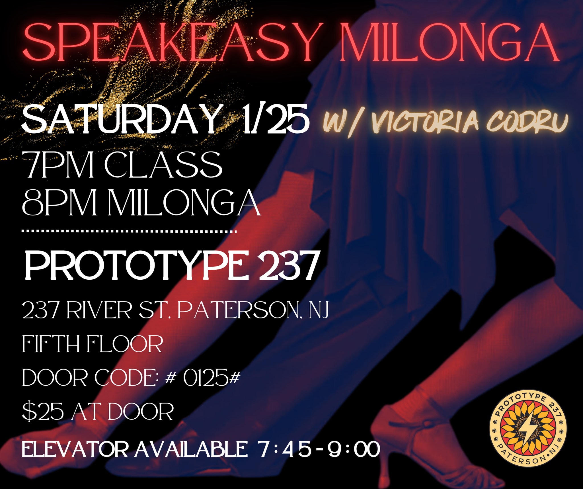 Speakeasy Milonga: January 25 w Victoria Codru