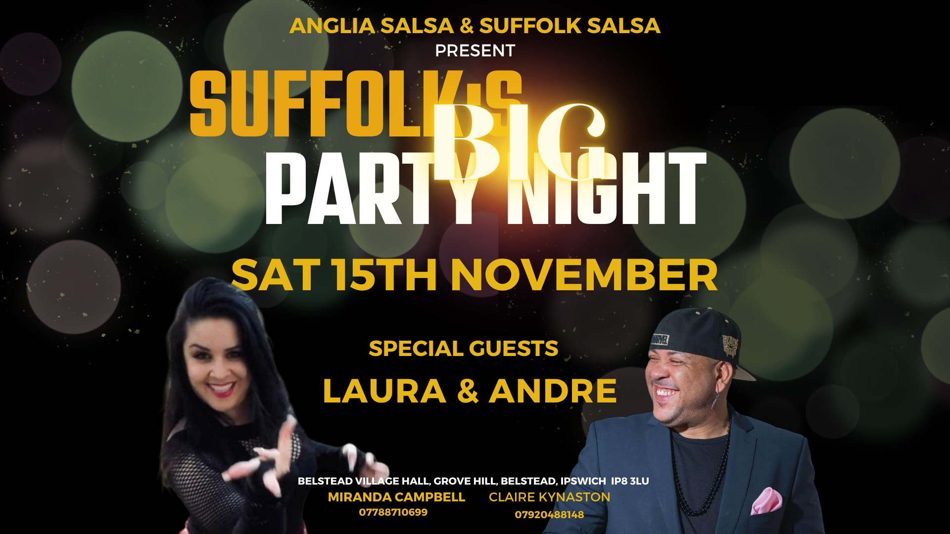 Suffolk's BIG Party Night- with Dominican π©π΄ Bachata Class from special guests LAURA & ANDRE!!!