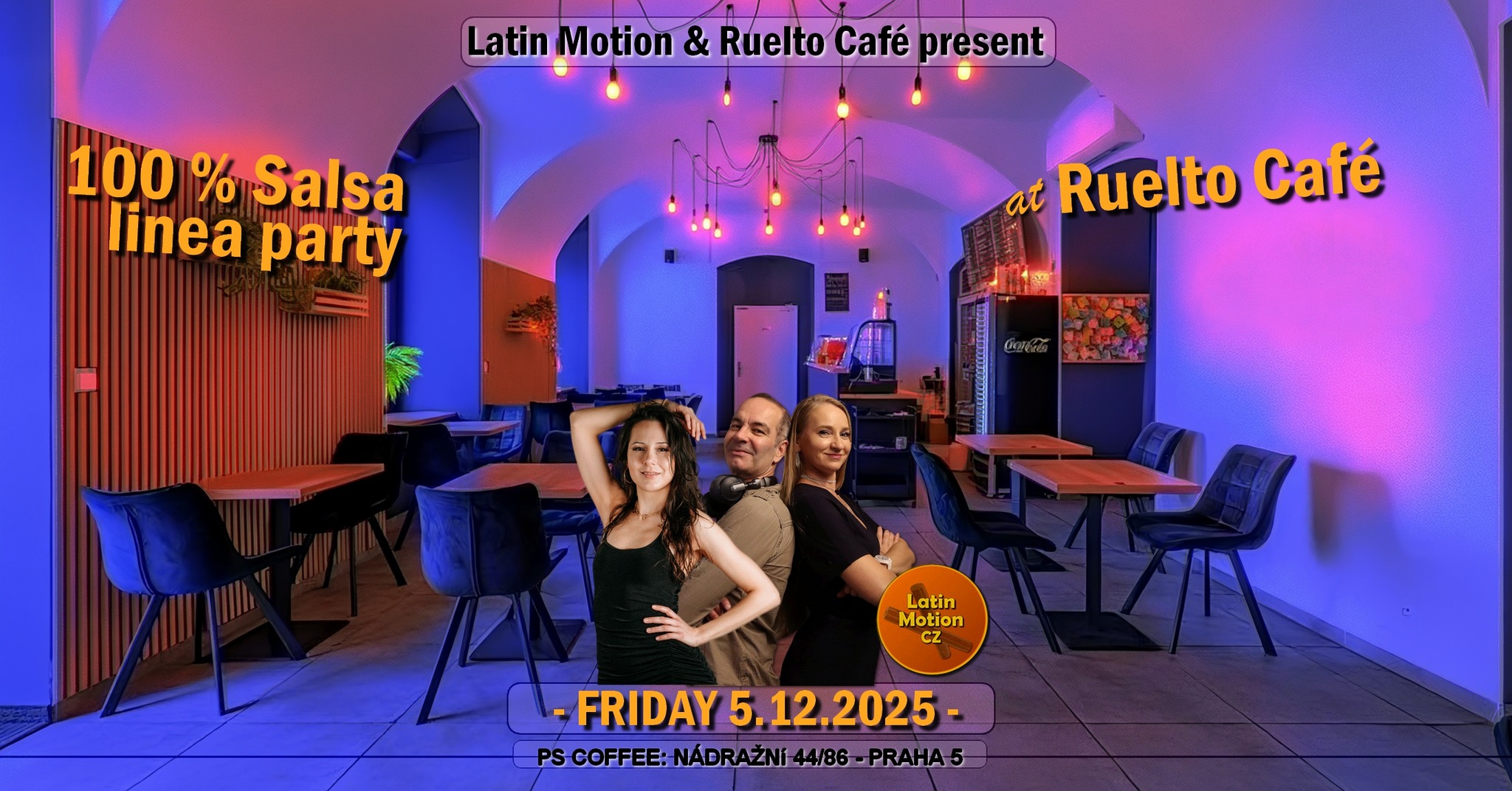 100% salsa linea party v Ruelto Café 🎹🪇🪘