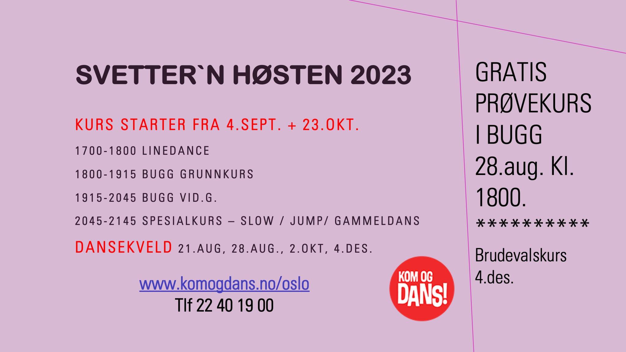 Kursoppstart for Bugg og Linedance på Svetter`n