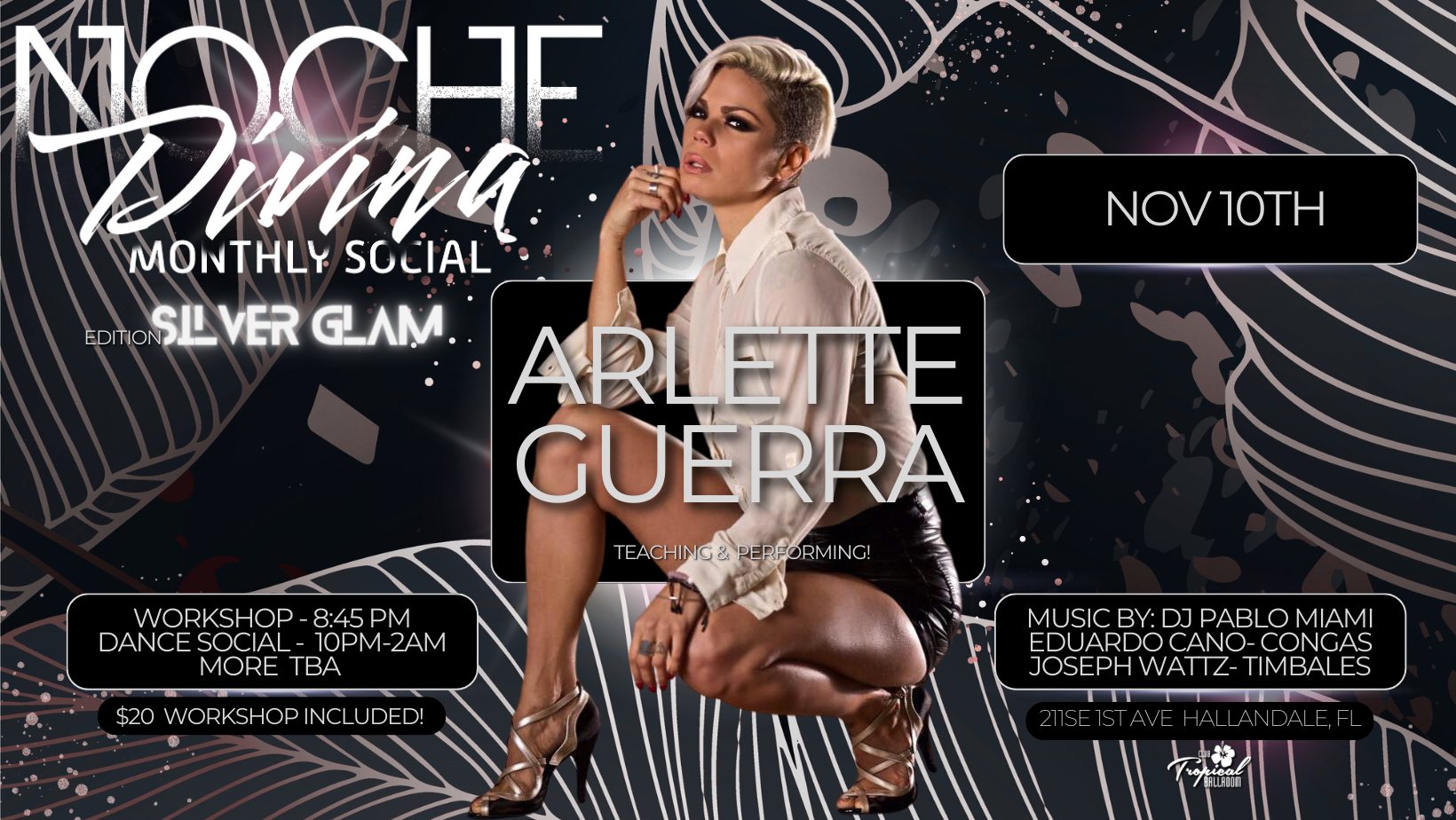 Noche Divina Salsa Bachata Social: Arlette Guerra Nov. 10th