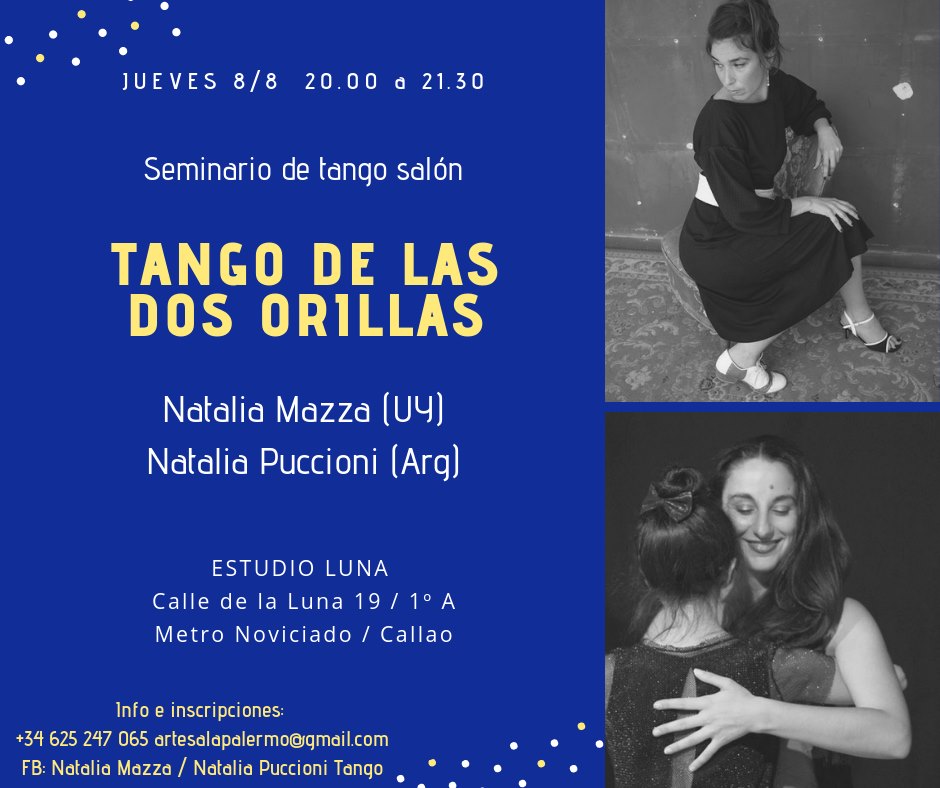 Seminario de tango salón con Nati Mazza (Uy) y Nati Puccioni