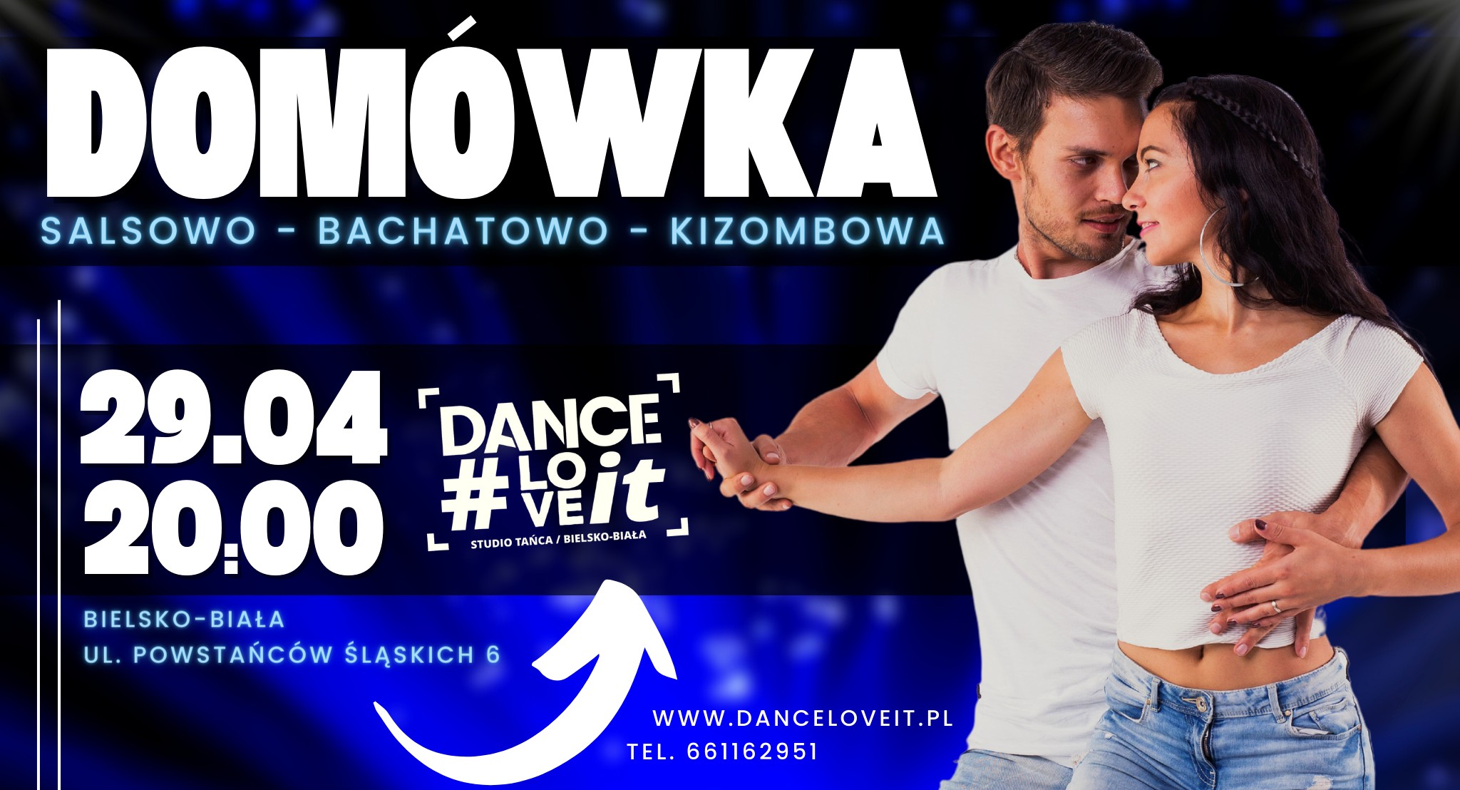 DOMÓWKA w DANCE#LOVEit - practis Salsa - Bachata - Kizomba i mała PARAPETÓWKA