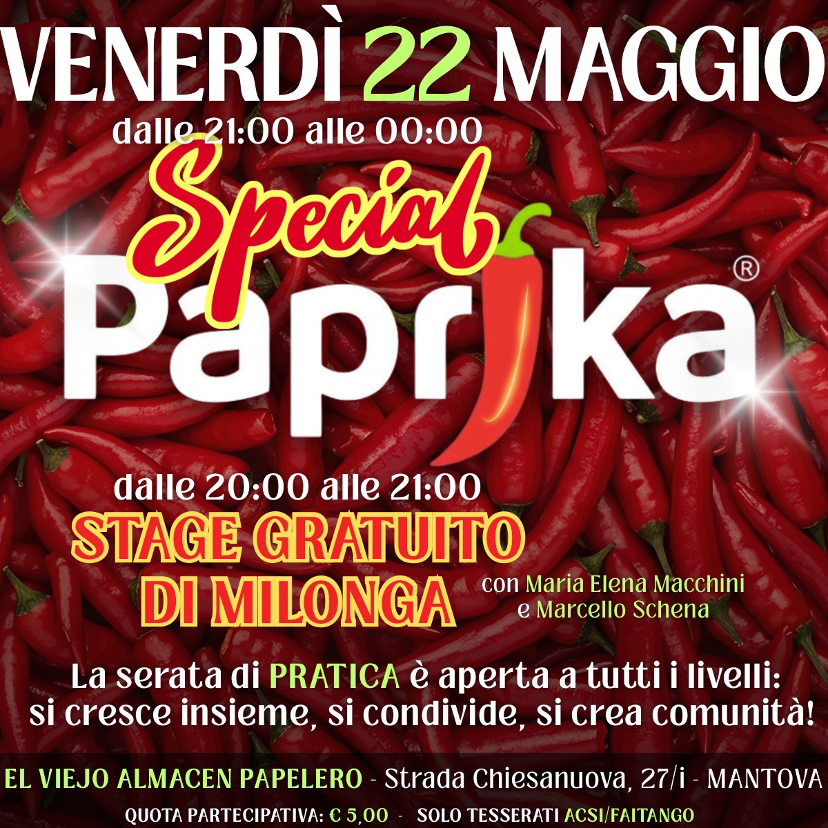 🌶️PAPRIKA!🌶️ - La pratica del venerdì - Stage in preserata ⭐️