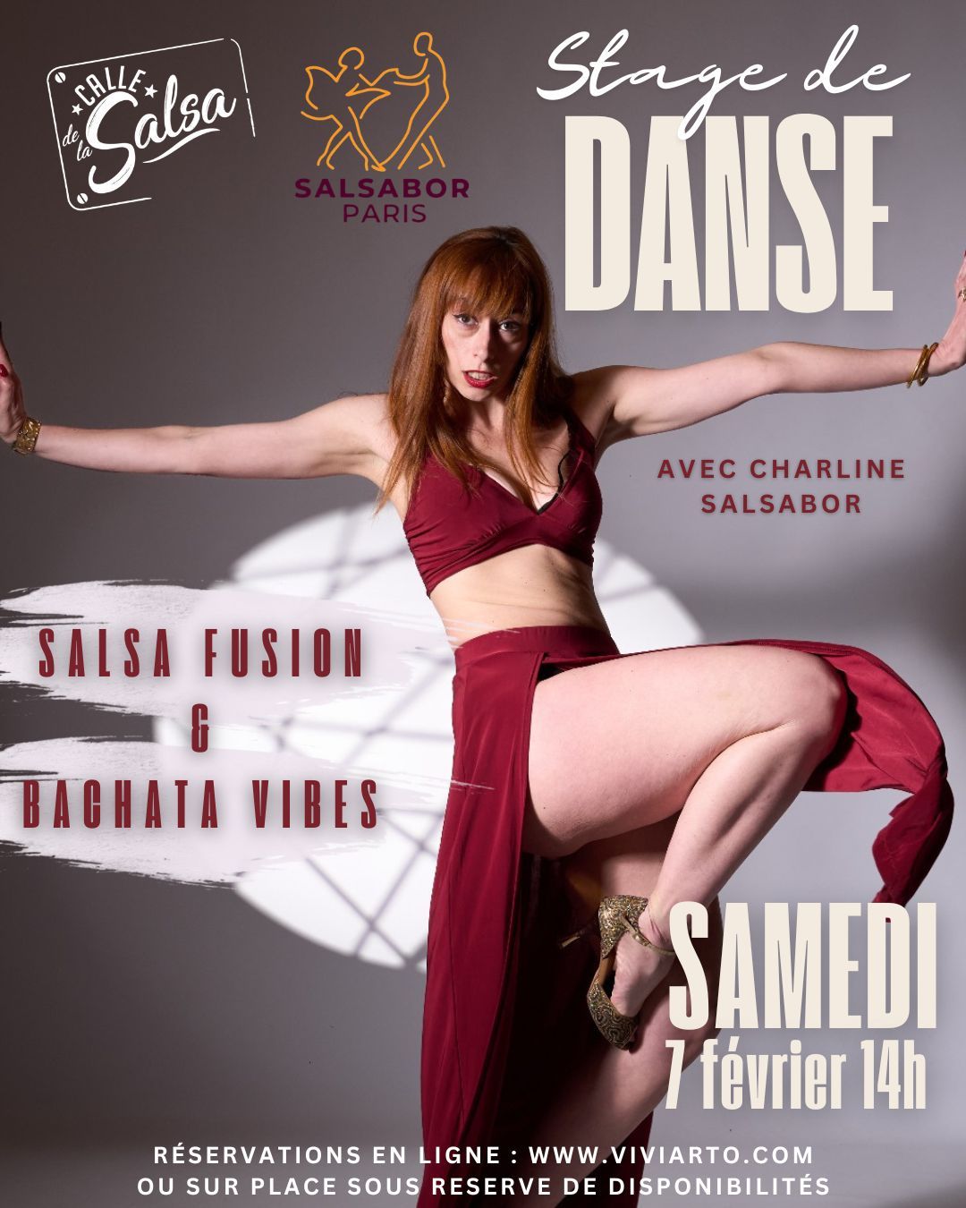 Stages Salsa Fusion et Bachata BodyWork Musicalité, avec Charline Feltens de SALSABOR
