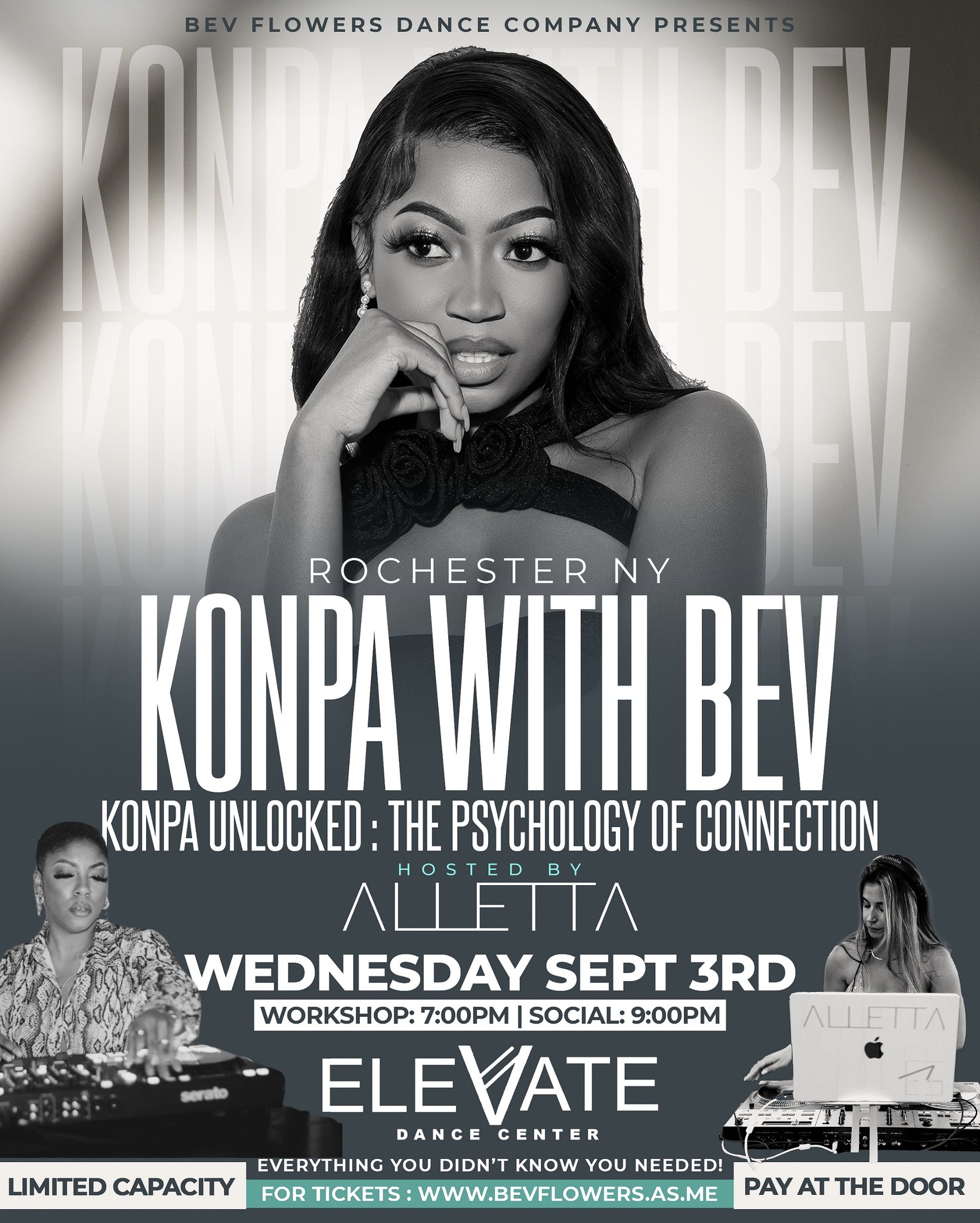 💫 BEV FLOWERS KONPA TOUR (ROC) Konpa Unlocked: Psychology of Connection Workshop + Social 💫
