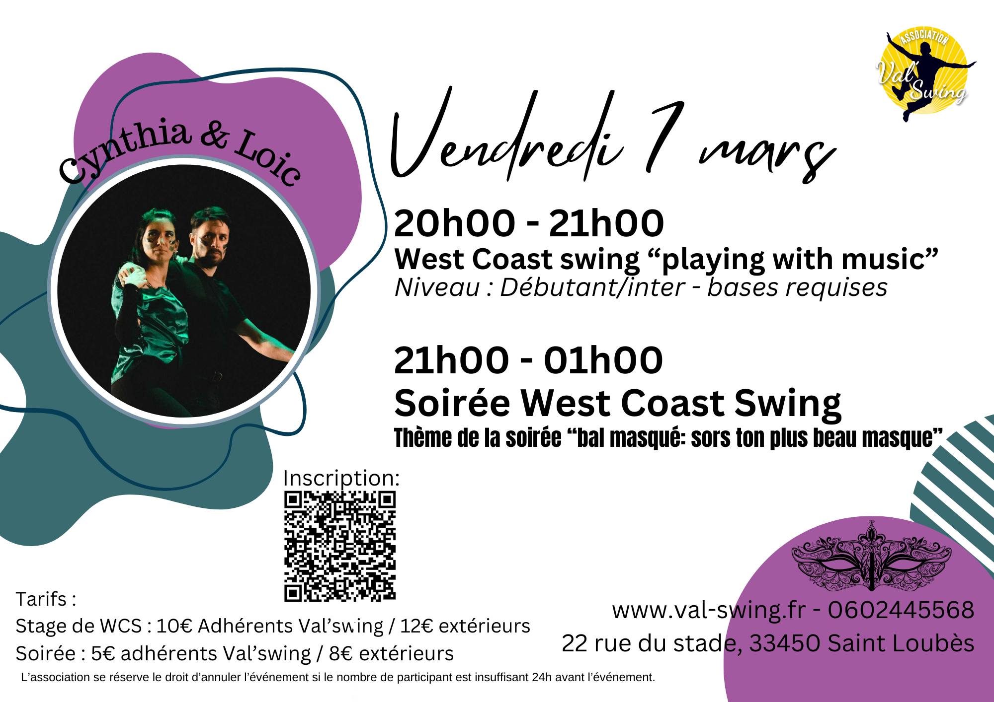 Stage et soirée West Coast Swing