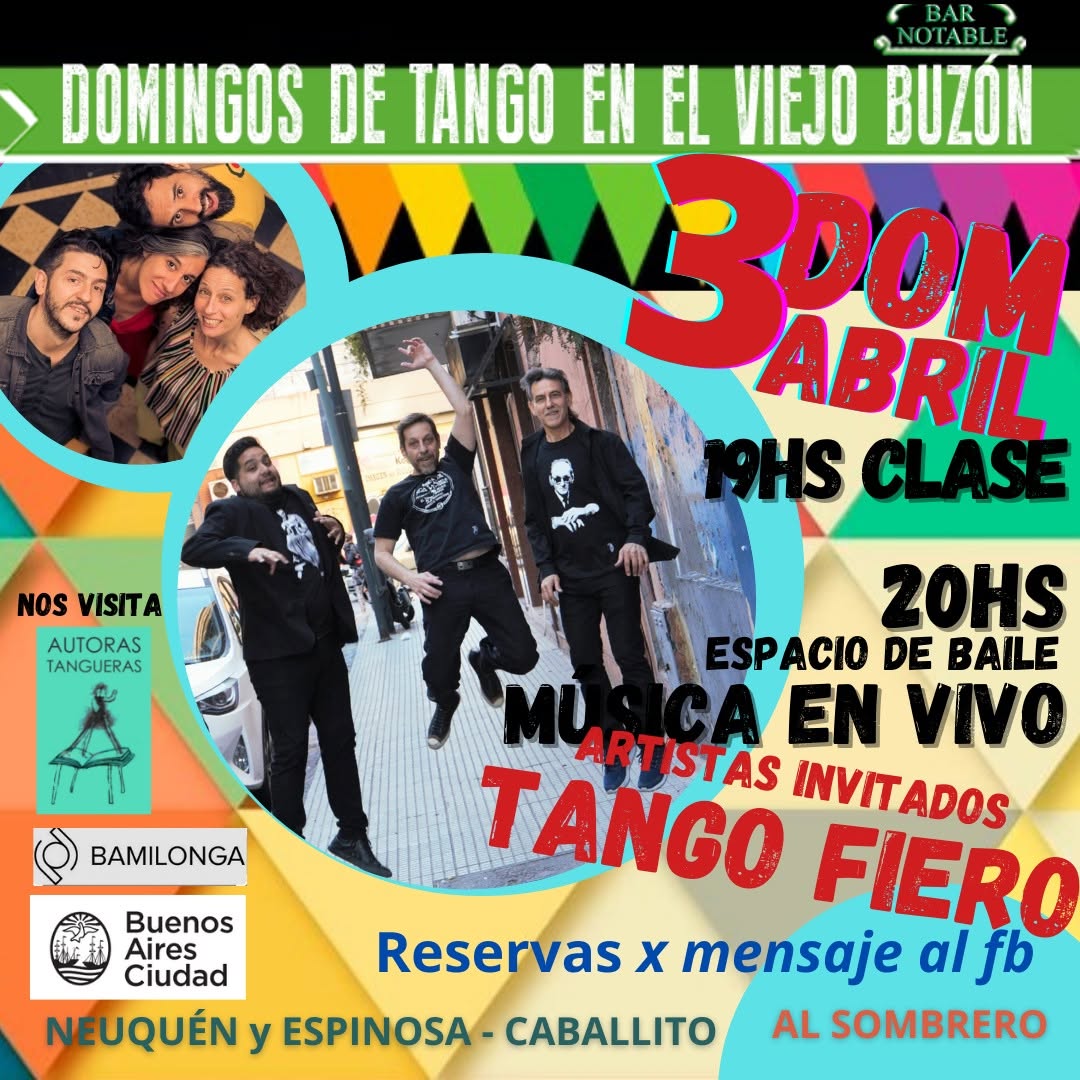 DTVB este domingo 3! Nos visita Tango Fiero!