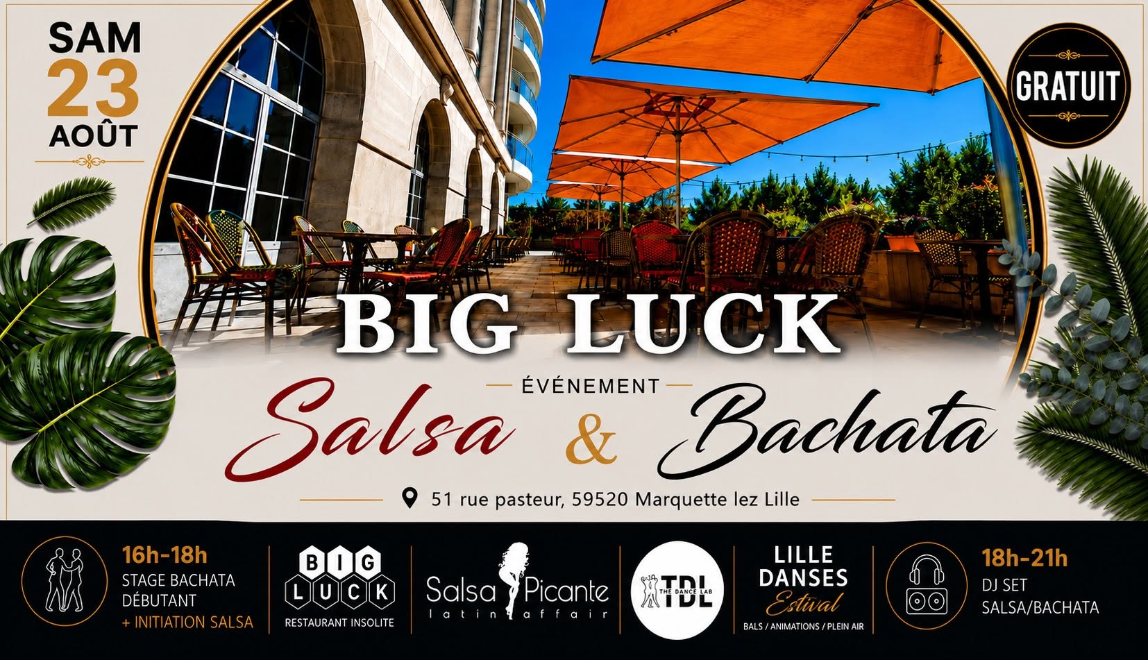 🏭 Big Luck Soirée Salsa Bachata & Stage Bachata Gratuit dans une Ancienne Usine 🍺🎲