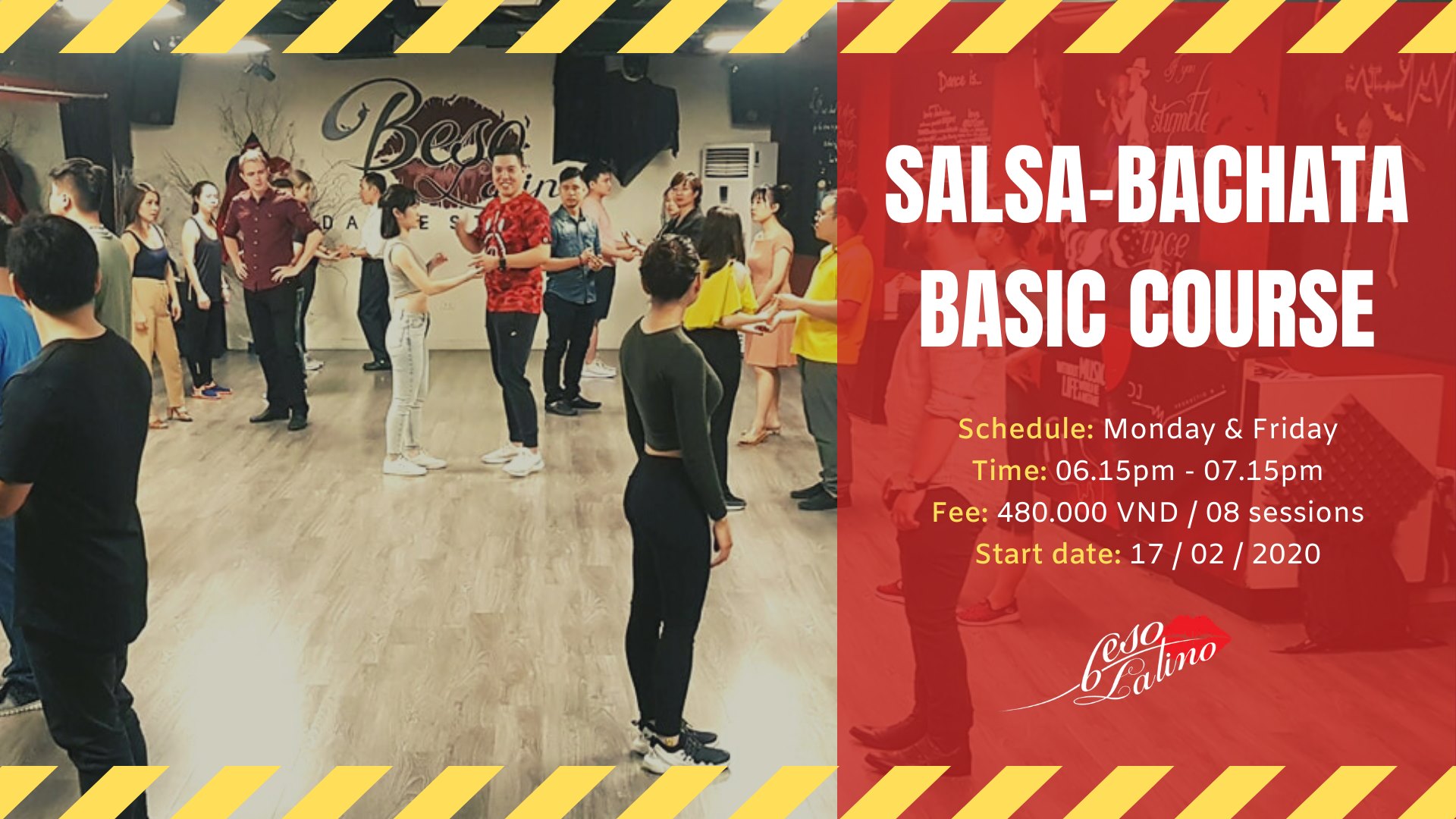 Khai giảng khóa Salsa-Bachata Căn bản buổi tối (17 02 2020)