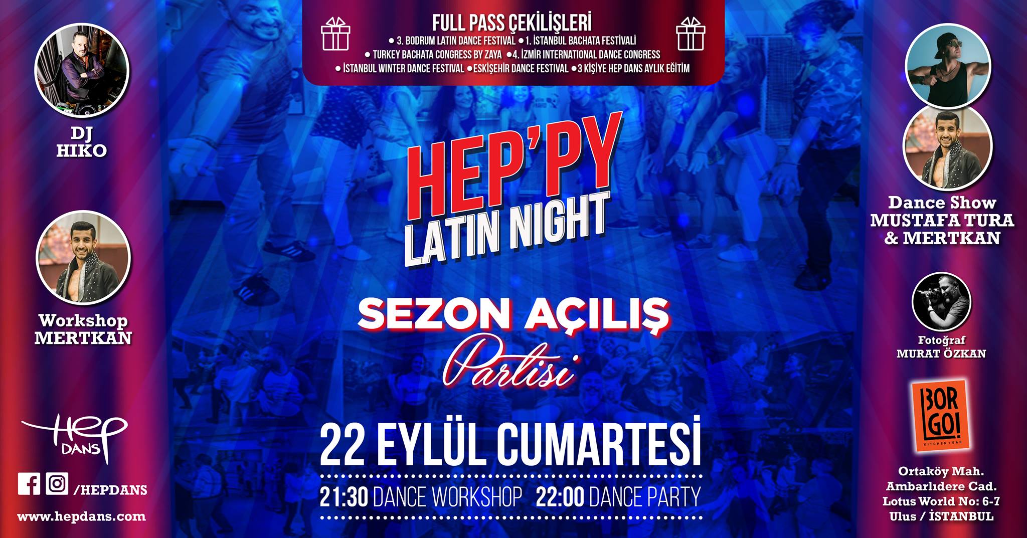 Hep'py Latin Night 22 Eylül Cumartesi BORGO