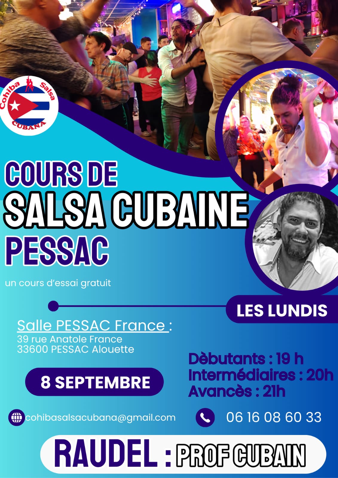 Cours d’essai salsa cubaine avec Raudel