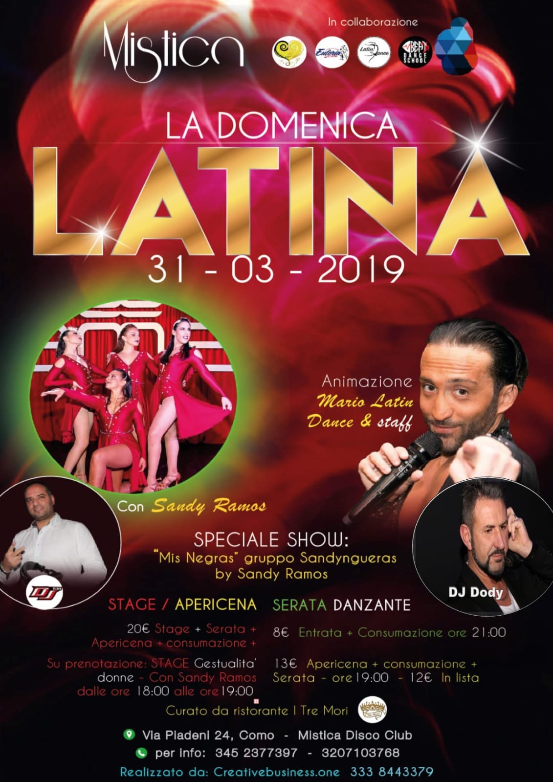 #LA DOMENICA LATINA... QUELLA BELLA.... MISTICA CLUB... COMO