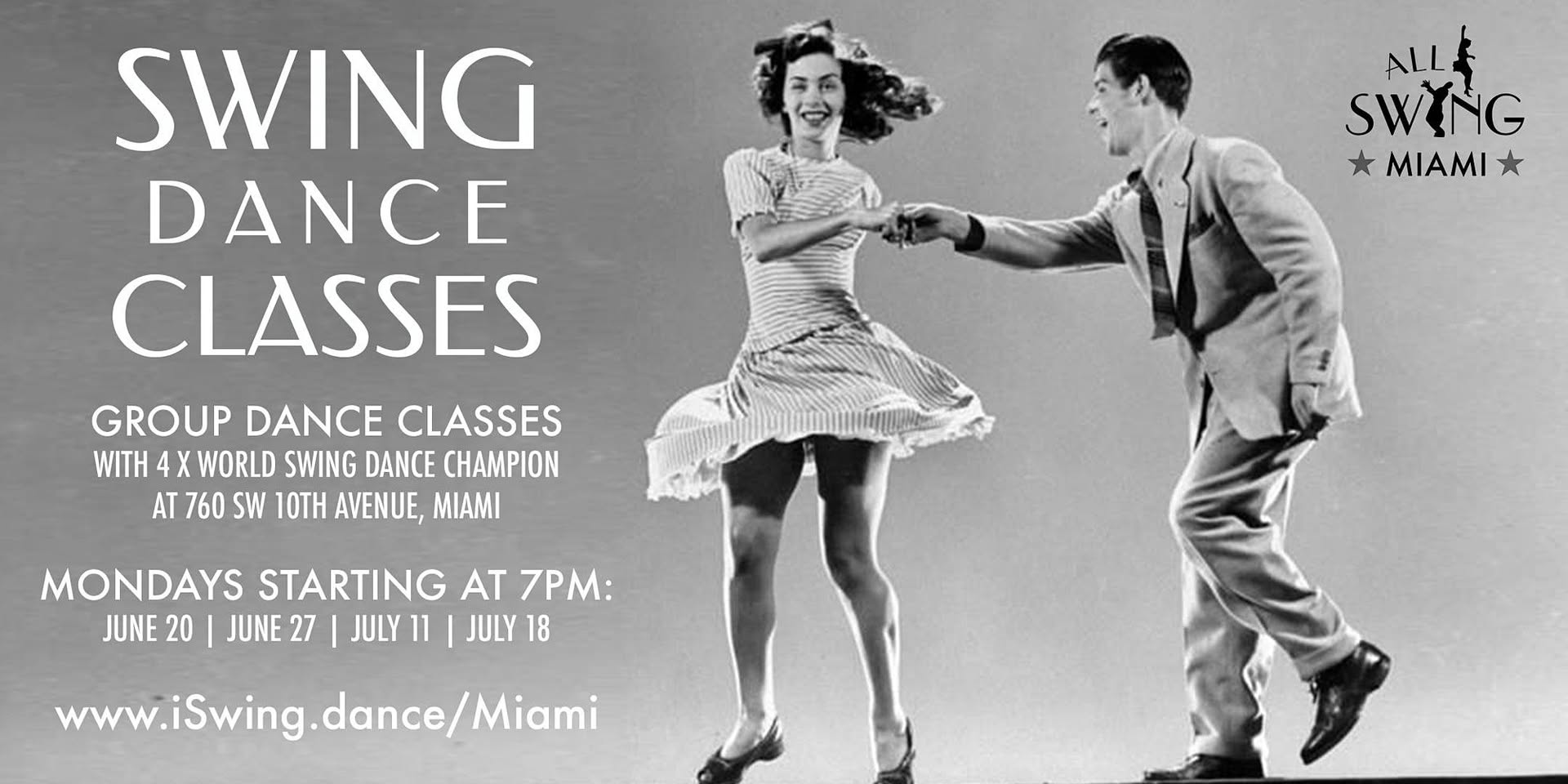 Swing Dance Classes with 4 x World Swing Dance Champion