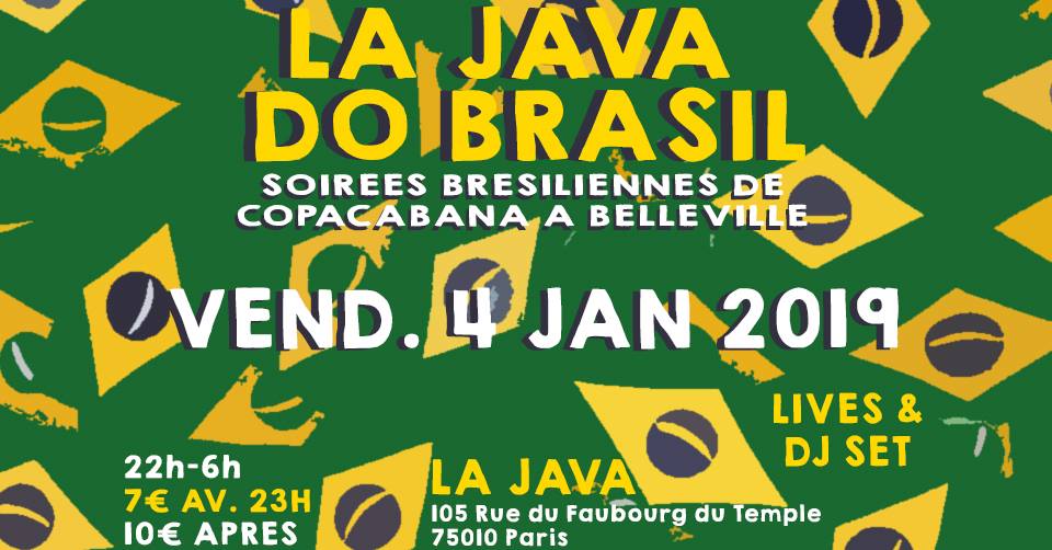 La Java do Brasil - Soirée Brésil de Belleville à Copacabana !