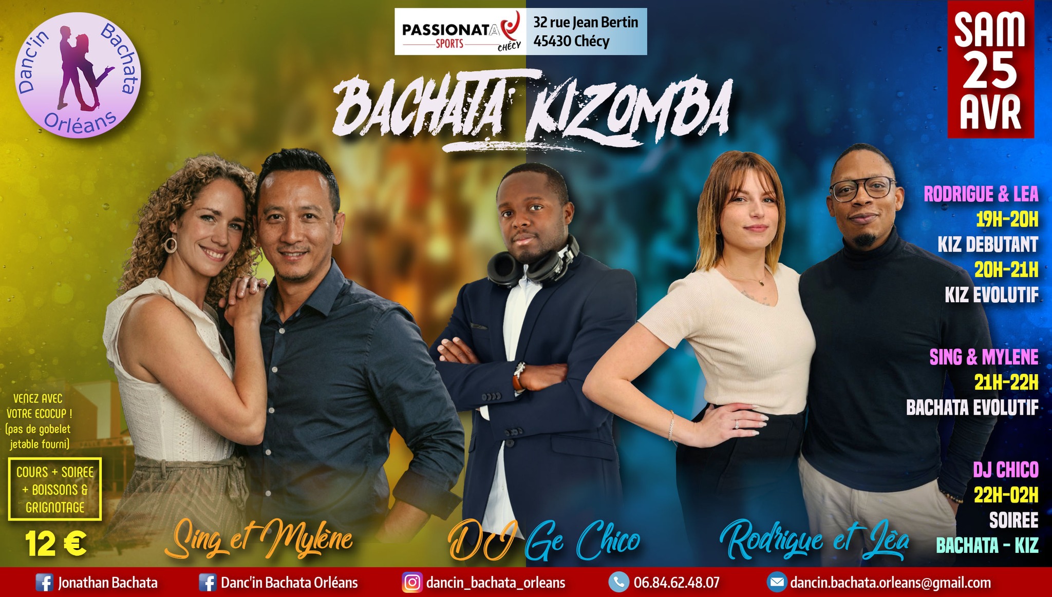 Soirée DBO Bachata-Kizomba à Passionata, samedi 25 04 2026