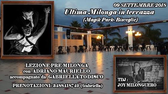 Ultima Milonga in terrazza - Tdj Joy Milonguero