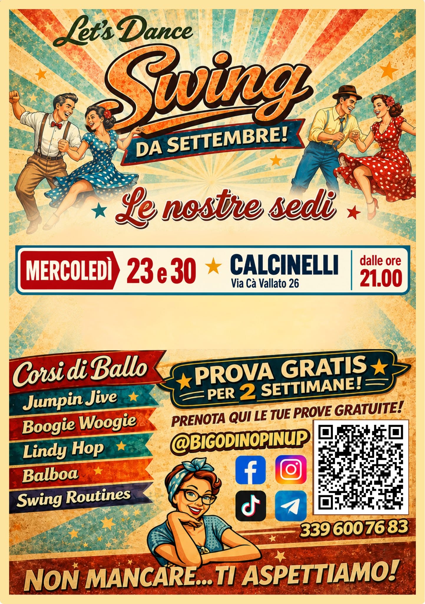 Corsi di Ballo SWING a Calcinelli - Prove gratuite