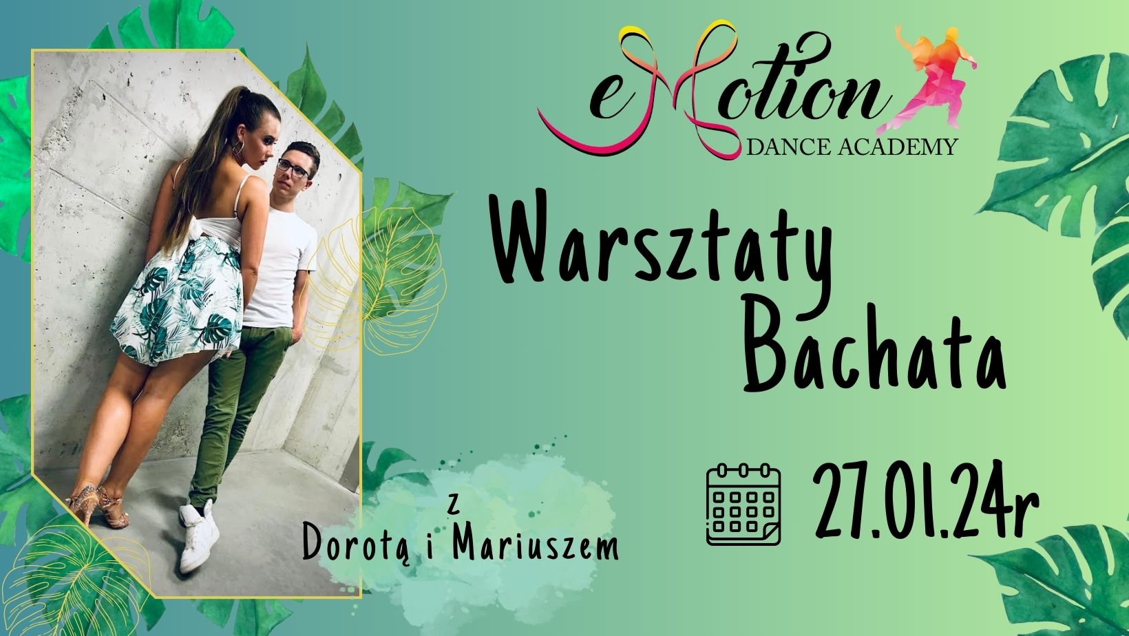 Warsztaty BACHATA z Dorotą i Mariuszem w eMotion Dance Academy