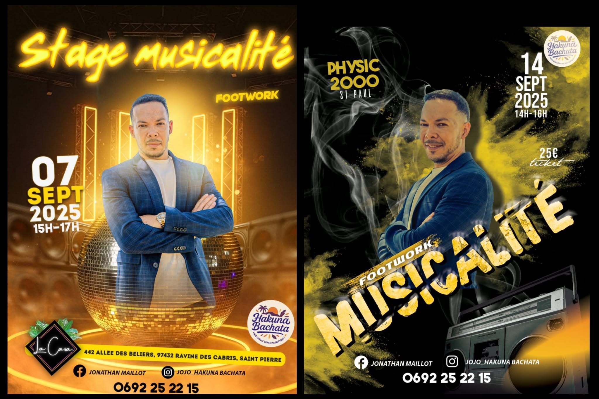 STAGE DE MUSICALITÉ BACHATA🎶🔥JONATHAN MAILLOT 07 & 14 SEPT 2025