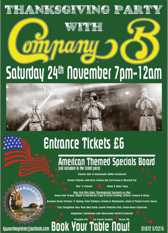 Thanksgiving with "Company B" at The Ty!
