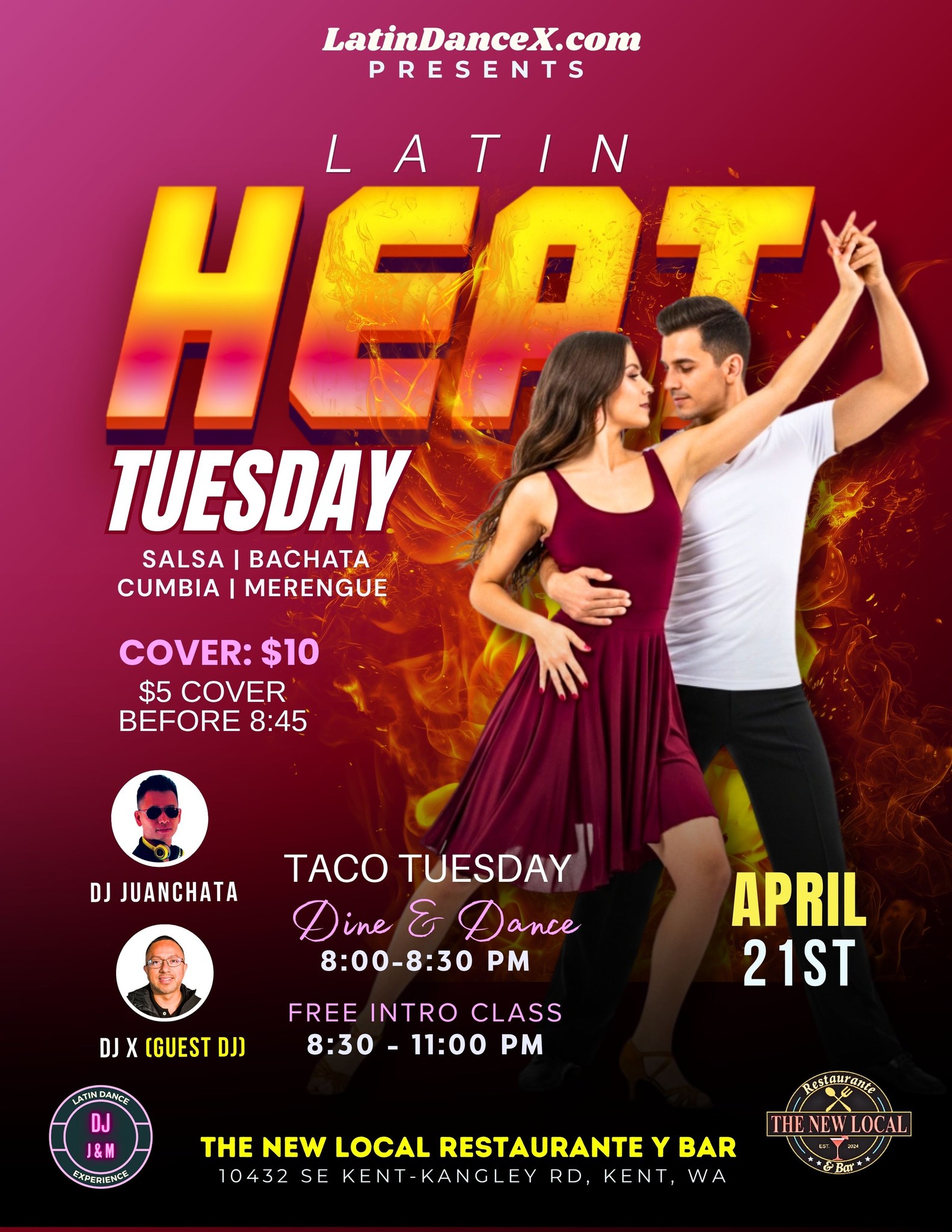 Latin Heat Tuesday + Taco Tuesday Dine & Dance