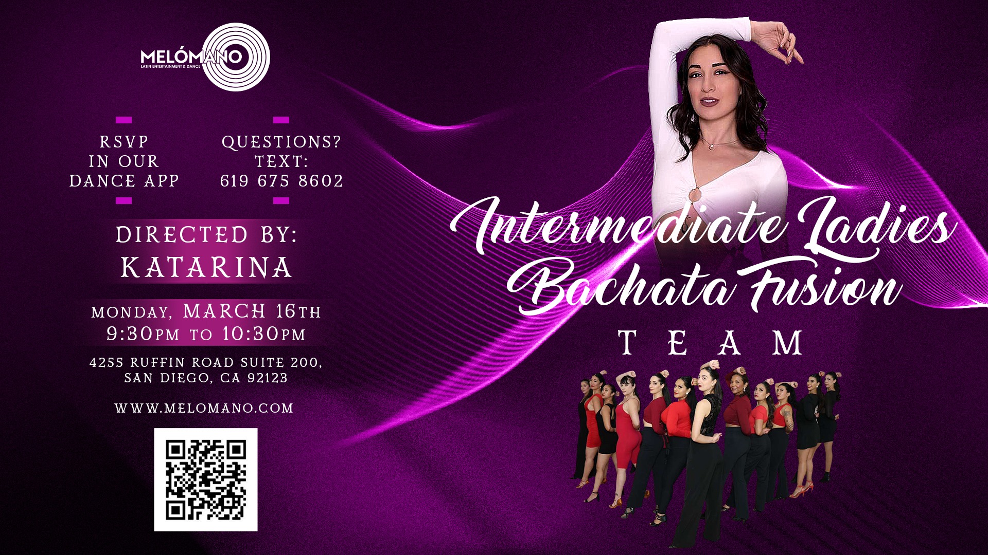 FREE Melómano Intermediate Ladies Bachata Fusion Team Tryout! 3 16